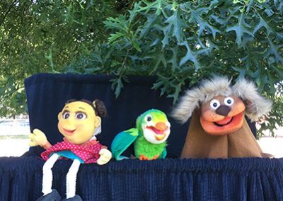 Harvest-celebration-puppets- Clarita, Verde Verde & Paquito !
